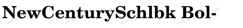 NewCenturySchlbk Bol字体转换
